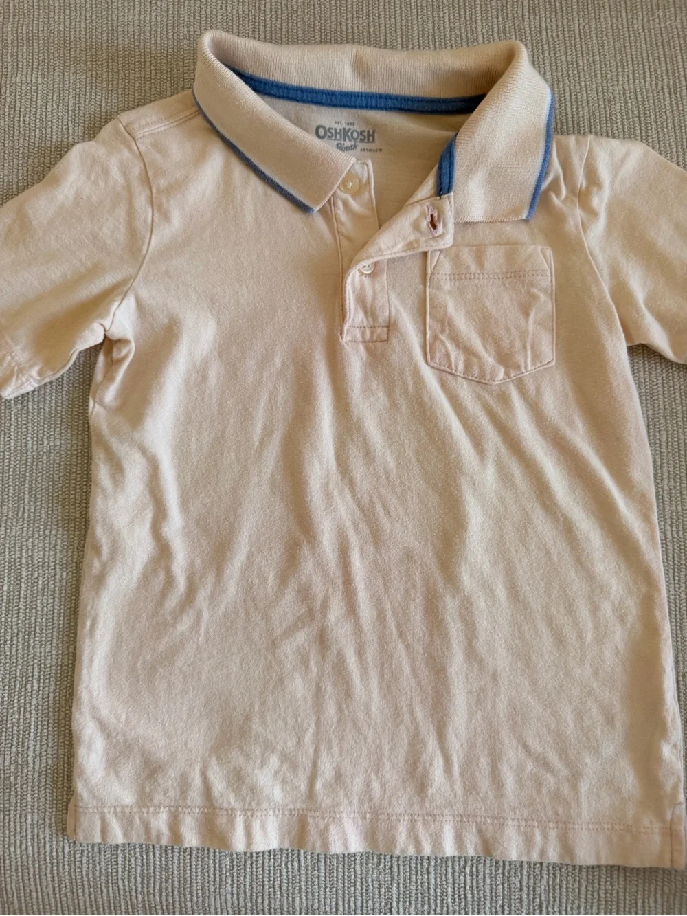 Bundle of OshKosh B'gosh Boy polos- aqua blue and cream 4/5